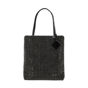 TORY BURCH Night Owl Crystal Embellished Mini Tote in Black